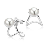 Pearl Silver Stud Earrings STC-2158